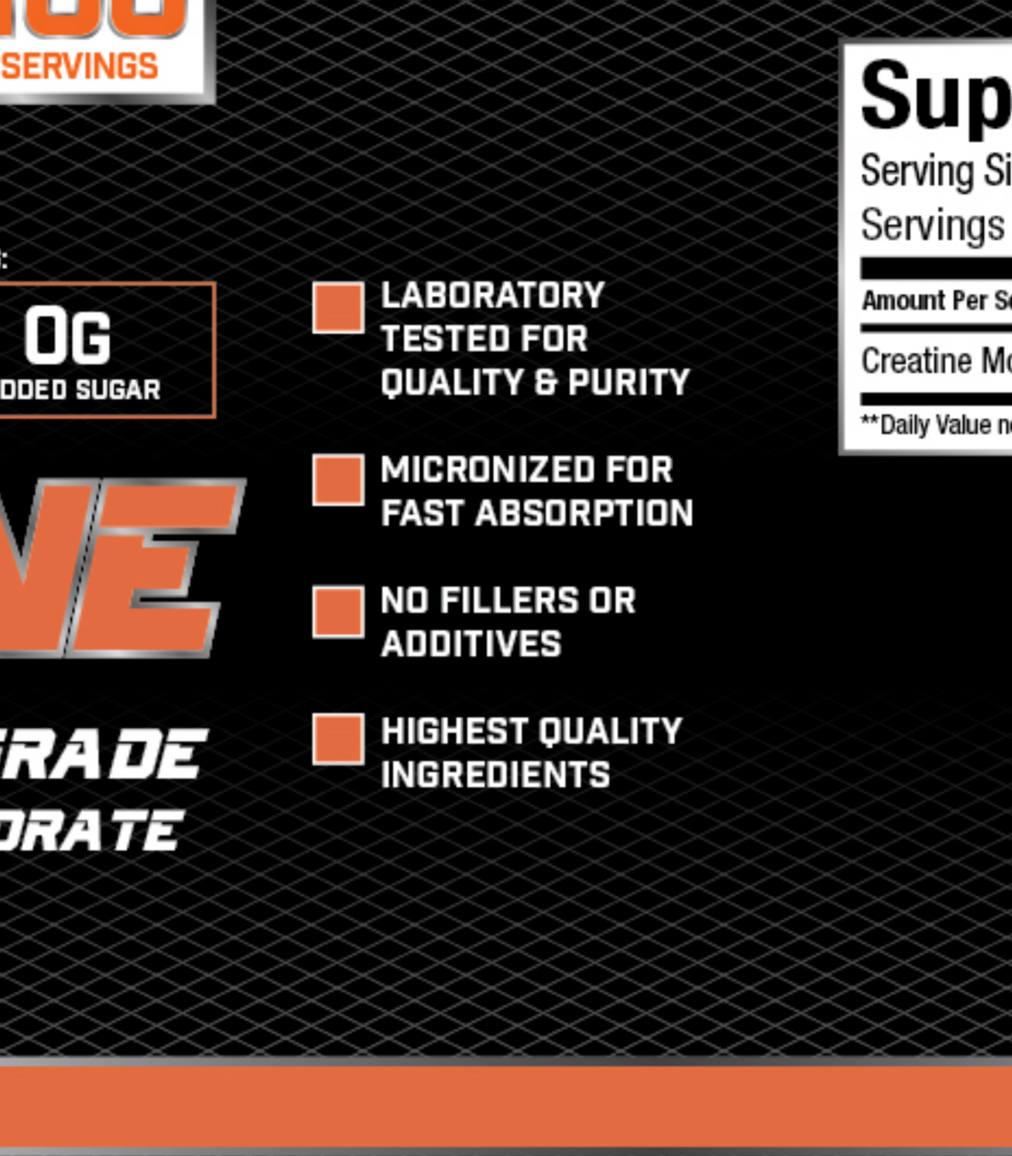 Creatine Monohydrate - 100 Servings