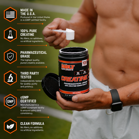100% Pure Creatine Monohydrate – Pharmaceutical Grade, 100 Servings